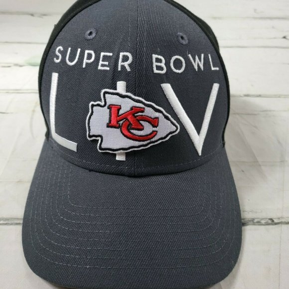 New Era 9Forty KC Kansas City Chiefs Superbowl LIV Adjustable Baseball Cap EUC - Picture 6 of 6